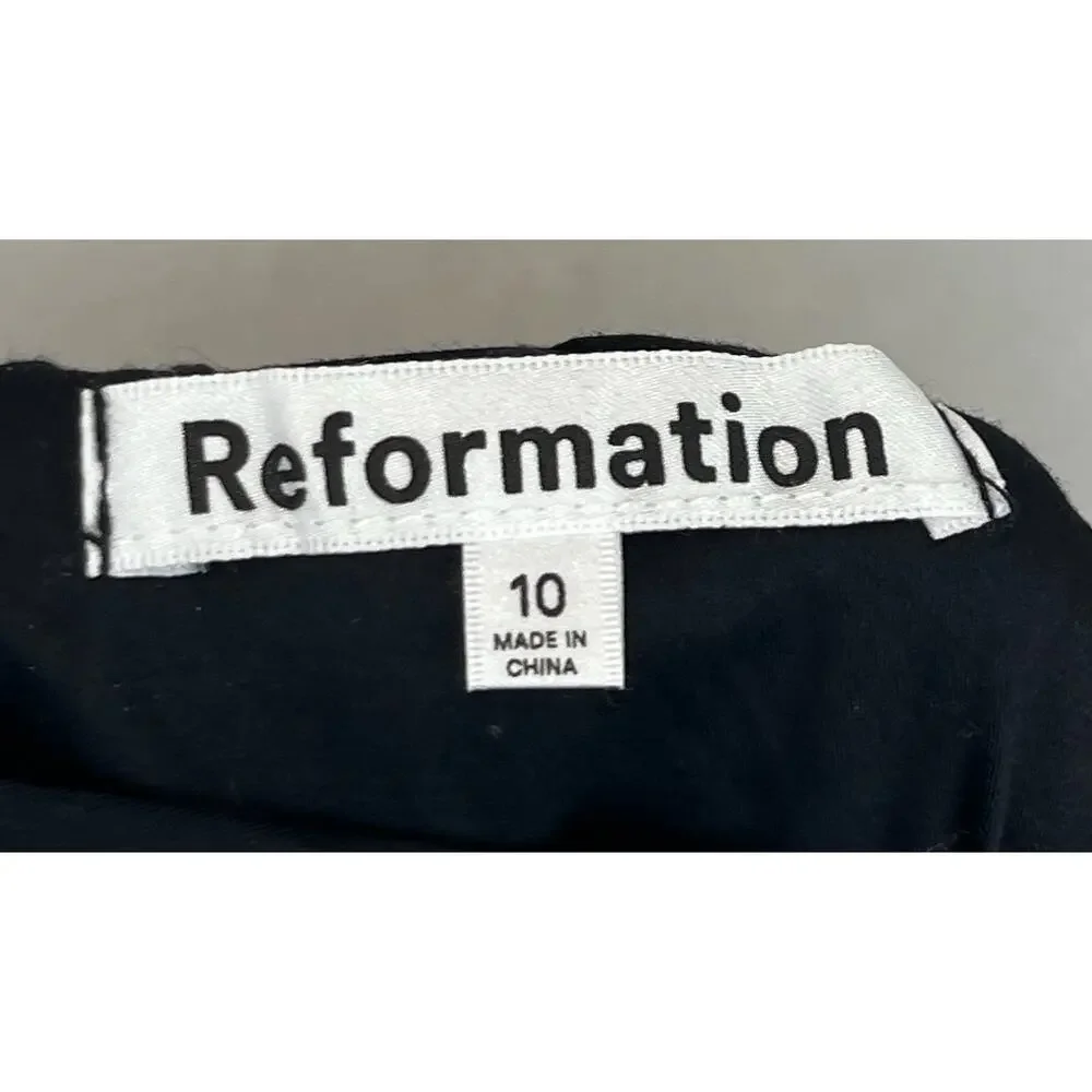 REFORMATION Livvy Two Piece Strapless Linen Top Cotton Midi Skirt Size 10